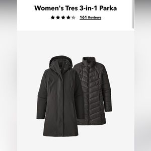 Patagonia - Womens Tres 3 in 1 Parka. Size Medium